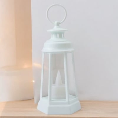 Picture of "17cm Warm Light LED Lantern with Flameless Candle Light - Multi-Color ABS Plastic for Ramadan Kareem and Room Decoration | Battery-Powered"-Multicolor