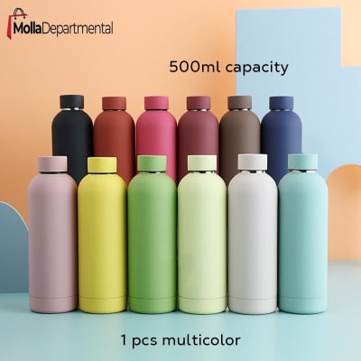 Picture of 1 pcs hot and cool Water bottle vendors 500ml; factory stainless steel cup insulated drink bottle-Multicolor