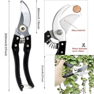 Picture of Highly Vital - 1pc Potted Scissors Pruning Garden Shears Hand Pruners,Clippers – Multicolor - Tools, DIY & Outdoor - Modern and Trendy-Black