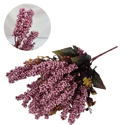 Picture of "Artificial Lavender Bouquet, 12-14 Multicolor Blooms per Stick, 1 Stick, 32x20 cm, Ideal for Home Decor and Weddings, Made from PE and Plastic for Durable and Elegant Display."-Multicolor