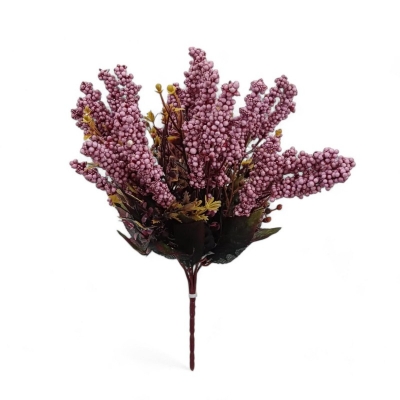 Picture of "Lavender Flower Bouquet, Artificial with 12-14 Multicolor Blooms, 1 Stick, 32x20 cm, Perfect for Home Decor, Made from PE and Plastic for Realistic and Durable Design."-Multicolor