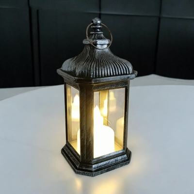 Picture of "14cm Battery Operated Christmas Lantern - Multi-Color Lighted Wind Lamp | Ideal for Ramadan Kareem and Home Decor"-Multicolor