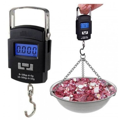 Picture of Digital Hanging Luggage Fishing Portable Weight Scale Weighing Scale  (Black)-Black