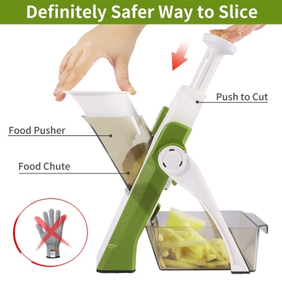 Picture of 4 in 1 Vegetable Slicer Multifunctional Kitchen Chopping Artifact Food Chopper-Multicolor