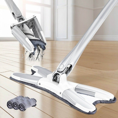Picture of Mmagic Rotating Flat Mop for Home Easy Cleaning Attachment 360° Rotation-White