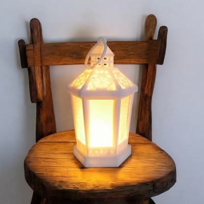 Picture of "14cm Ramadan LED Lantern - Multi-Color Wind Light | Ideal for Islamic Party Decor and Home Decorations"-Multicolor