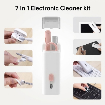 Picture of 7-in-1 Electronics Cleaner Kit - Keyboard Cleaner kit, Portable Multifunctional Cleaning Tool for PC Monitor/Earbud/Cell Phone/Laptop/Computer/Bluetooth Earphones-Multicolor