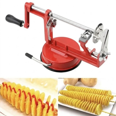 Picture of Spiral Potato Cutter, Hurricane Potato, Festival, Stall, Party-Red