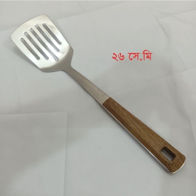 Picture of 1 pcs stainless steel silver color Serving spoon Slotted turner spoon 26cm long-Silver