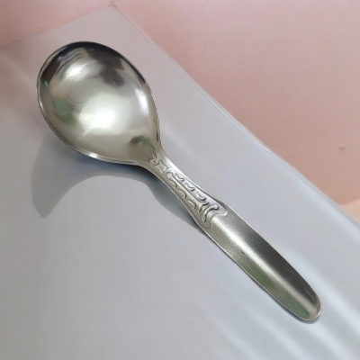 Picture of Stainless Steel Rice Spoon - Multicolor, Silver Color with Mirror Polish - Perfect for Cooking and Serving - 1 Piece-Silver