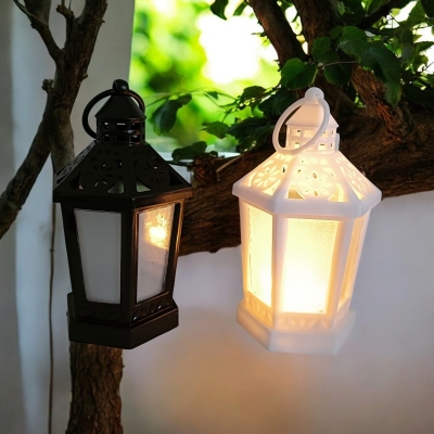 Picture of "Set of 2 LED Lantern Wind Lights - 14cm Multi-Color ABS Plastic Candle Lamps for Ramadan and Islamic Decorations | Battery-Powered for Home Decor and Gifts"-Multicolor
