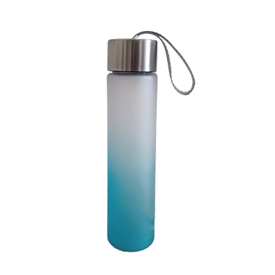 Picture of 1pc 300ml  capacity Dable gradient PC water bottle, for home and travel outdoor use-Multicolor