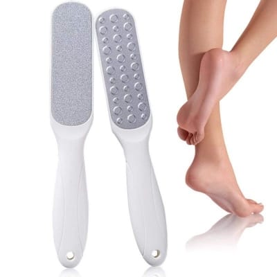 Picture of Foot Dead Skin Removal File Stainless Steel Dual Sides Feet Scrubber Rasp Callus Remover Pedicure Tools-Multicolor