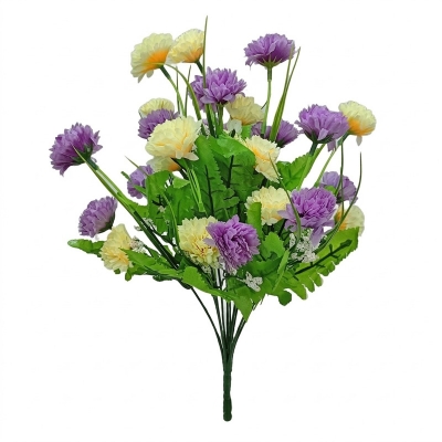 Picture of Multicolor 20-28 Heads color Home Decoration Color Beauty Silk Artificial Flowers stick Fake Flower Especial for Wedding and Festival Decoration  Blue-white-Red