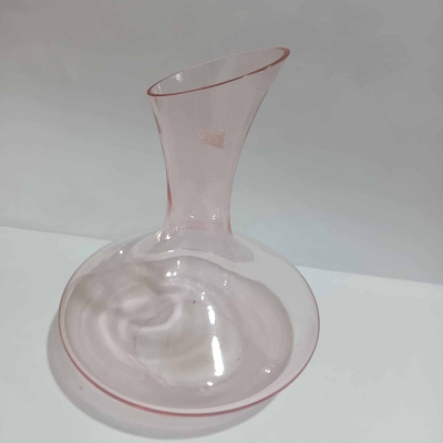 Picture of Whiskey Decanter Wine Decanter Crystal color Wine Decanter - 100% Hand Blown Lead-Free Crystal Glass Red Wine Carafe Wine Gift (Color : Light red)-Chili Red
