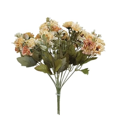 Picture of "Realistic Chrysanthemum Silk Flower Bouquet, 18 Multicolor Blooms per Stick, 2 Sticks, 32x20 cm, Artificial Flowers for Home Decor, Wedding, and Garden, Durable Fabric and Plastic for Long-Lasting Elegance."-Multicolor