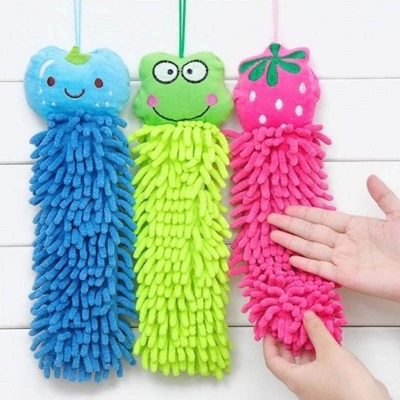 Picture of Kitchen Kids Animal Bath Wipes Random Color Handkerchief Hanging Towels Chenille Hand Face Wipe Towels Baby Y0301-Multicolor