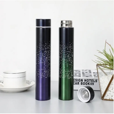 Picture of 1 pcs Slim Steel Thermos Flask for Tea/Coffee, 380ML Hot and Cold Bottle, Home, Office, etc (multicolor)-Multicolor