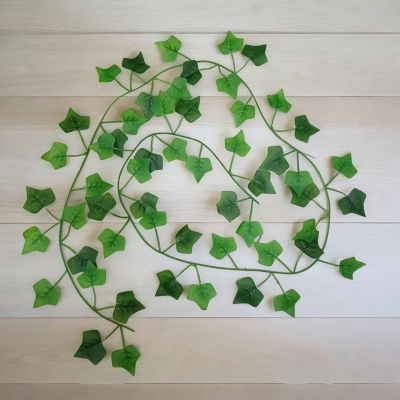 Picture of 1pc Artificial Ivy Leaf Garland for Home Decor, Green Vine Fake Foliage-Multicolor