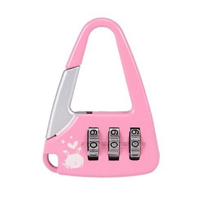 Picture of Premium Quality - 3 Digit Combination Padlock, 3.5mm Shackle, Zinc Alloy Padlock Pink - Modern - Choice Expression - Understated Sophistication-Pink