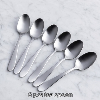 Picture of 6pcs Stainless Steel Sugar Spoons Mini Coffee Teaspoon-Silver