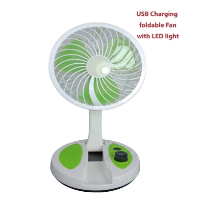 Picture of 1 PCS Multicolor Electricity Rechargeable Mini FOLDING Fan With LED Light KC- 5811-Multicolor