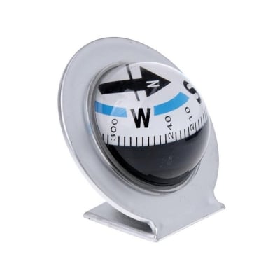 Picture of Waterproof Vehicle Boat Car Truck Navigation Ball 3D Compass ABS White Color 1 Piece-Silver