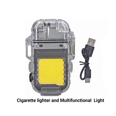 Picture of Arc Lighter, Electric Arc Lighter Portable 3 Lighting Modes Multifunctional IP56 Waterproof Win Proof Practical Powerful for Life Ignition-Multicolor