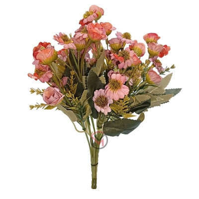 Picture of 2Pc Small Artificial Flower  stick Home Wedding Decor, Make Your Life be Full of Beautiful Vitality, Good Memories Light Champagne Pink-Pink