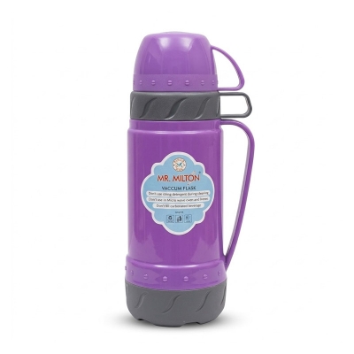Picture of Mr Milton 1L capacity Vacuam Flask Plastic body and Glass rifil with a 2cup-Multicolor