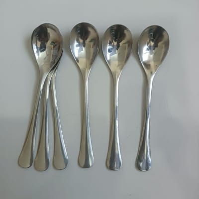Picture of NOVA 6 pcs stainless steel long sup spoon 6 inches long silver colour-Silver