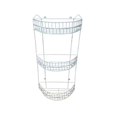 Picture of High-quality 3 level wall storage shelf white-White