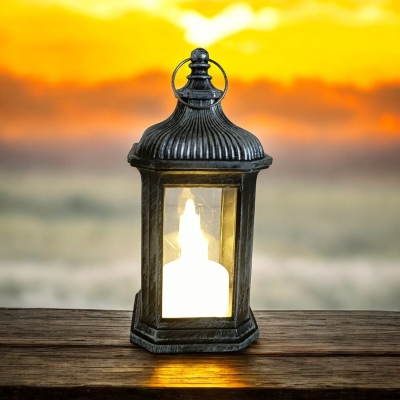 Picture of "Small 14cm Christmas Lantern - Battery Operated Multi-Color Wind Lamp | Perfect for Ramadan Kareem and Holiday Decor"-Multicolor
