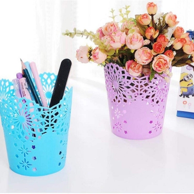 Picture of 1 pcs multi-color Tabletop Storage Baskets Dustbin Pencil Holder Office School Home Desk Organizer-Multicolor