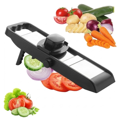 Picture of Premium Multipurpose Stainless Steel Slicer for Potato, Onion & Vegetable Chopper, 3 in 1 Adjustable, Cutter, Grater, Vegetable Slicer & Fruit Chopper for Kitchen, Smooth Cutting Chopper-Black