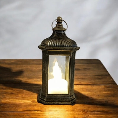 Picture of "14cm Small Battery Operated Lantern - Christmas Wind Lamp in Multi-Color | Ideal for Ramadan Kareem and LED Decorative Lighting"-Multicolor