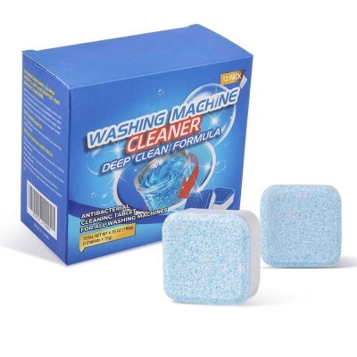 Picture of 12 Tabs Washing Machine Mini Vacuum Cleaner Tablets Washing Machine Cleaning Descaling Detergent Vibrant Board Cleaning Products-Multicolor