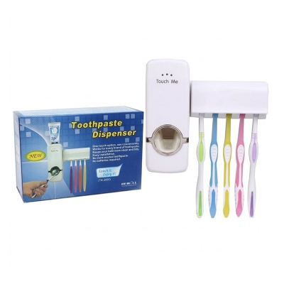 Picture of Automatic Toothpaste Dispenser With Tooth Brush Holder For Homes And Bathrooms-Multicolor