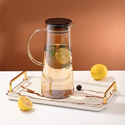 Picture of golden color HEAT-RESISTANT GLASS JUG, GPH27HA, 1440ML-Gold