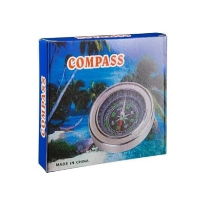 Picture of 1 pcs 6cm diameter Large Size Stainless Steel Directional Magnetic Compass-Silver