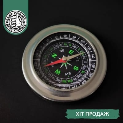 Picture of 1 pcs 6cm diameter Large Size Stainless Steel Directional Magnetic Compass-Silver