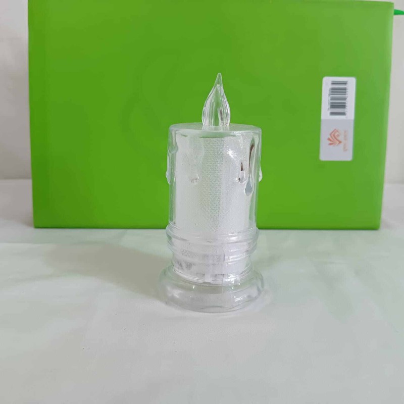 Picture of "Crystal LED Tea Light - 9cm Multi-Color ABS Plastic for Birthday, Wedding, and Party Decor | Battery-Powered Candle for Ramadan Table and Home Room Lighting"-Multicolor