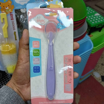 Picture of Baby Feeding Spoon Newborn Baby Soft Silicone Spoons Safety Utensils Patchwork Baby Children Tableware 1 pcs-Multicolor
