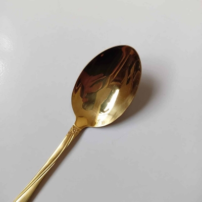 Picture of 1 Pieces Stainless Steel Kitchen Utensil golden color long Rice spoon for kitchen 26 cm long Accessories-Gold
