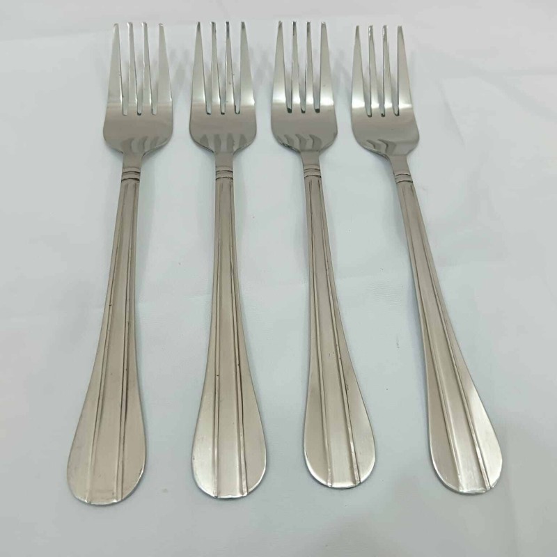 Picture of Lionel 6 pcs stainless steel Dessert fork spoon silver color best for tableware line design 19 cm long-Silver