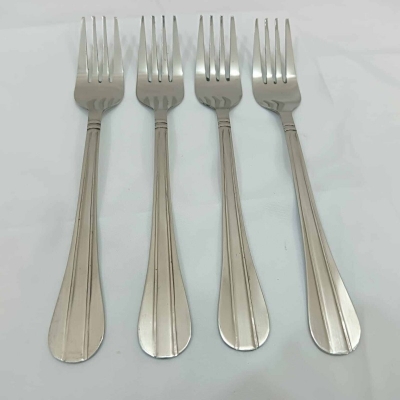 Picture of Lionel 6 pcs stainless steel Dessert fork spoon silver color best for tableware line design 19 cm long-Silver