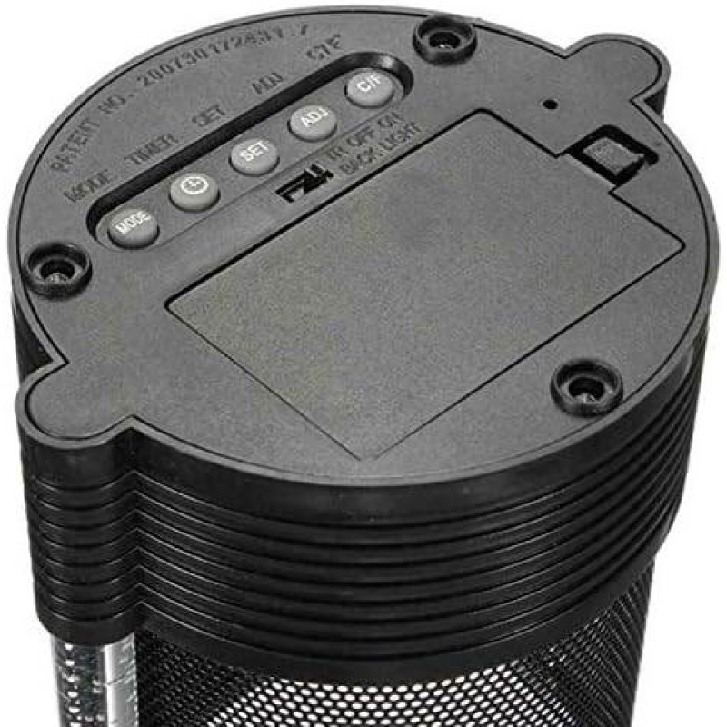 Picture of "Pen Holder with LCD Alarm Clock & LED Lights - Gift Centre Multifunctional Desk Organizer with Countdown Timer, Temperature Display, Durable Black/Silver Plastic, Pencil Battery Powered, Ideal for Office & Student Desks, 1 Piece"-Black