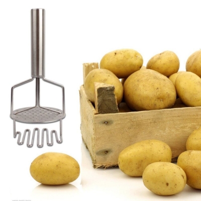 Picture of Stainless Steel Hand Potato/Vegetable/Pav bhaji Masher (Silver)-Silver