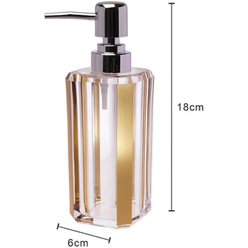 Picture of Hand Soap Dispenser Bathroom Shower Dispensers Pump Bottle Dispenser for Home Kitchen Lotion, Golden-Gold