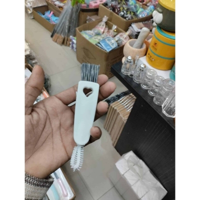 Picture of Beauty Nymph 3 in 1 Bottle Cap Detail Brush Multipurpose Bottle Gap Cleaner Brush for Insulation Cup Cover Groove Gap Deep Detail Cleaning Brushes Tool (White)-White